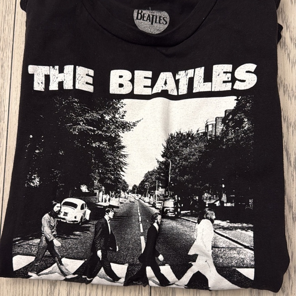 The Beatles Black and White Abbey Road Graphic Shirt